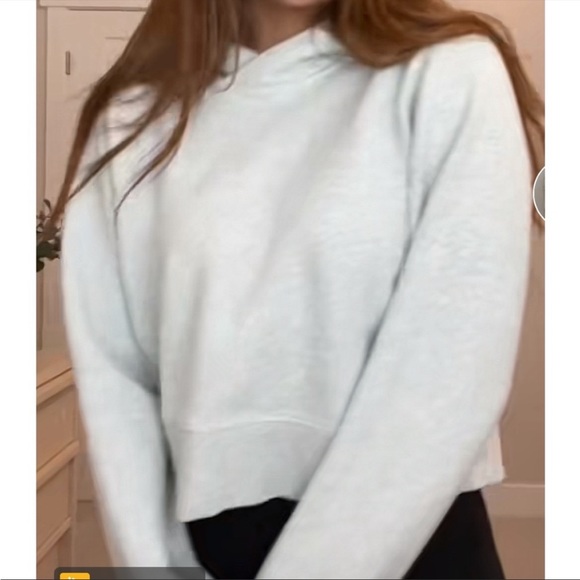 ❤️LULULEMON LOUNGEFUL CROPPED HOODIE/JACKET-HEATHERED ULTRA LIGHT GREY-14❤️ - Picture 4 of 16